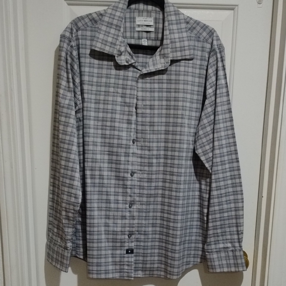 Lucky Brand Gray Casual Button Down Shirt